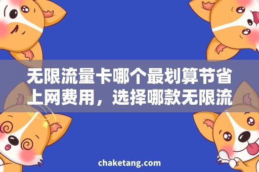 无限流量卡哪个最划算节省上网费用，选择哪款无限流量卡更明智？