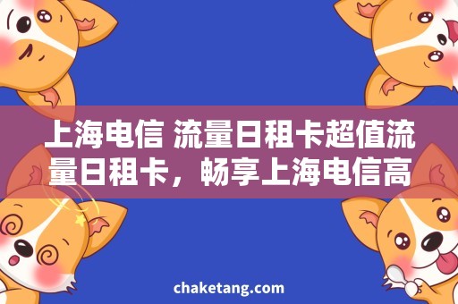 上海电信 流量日租卡超值流量日租卡，畅享上海电信高速网络